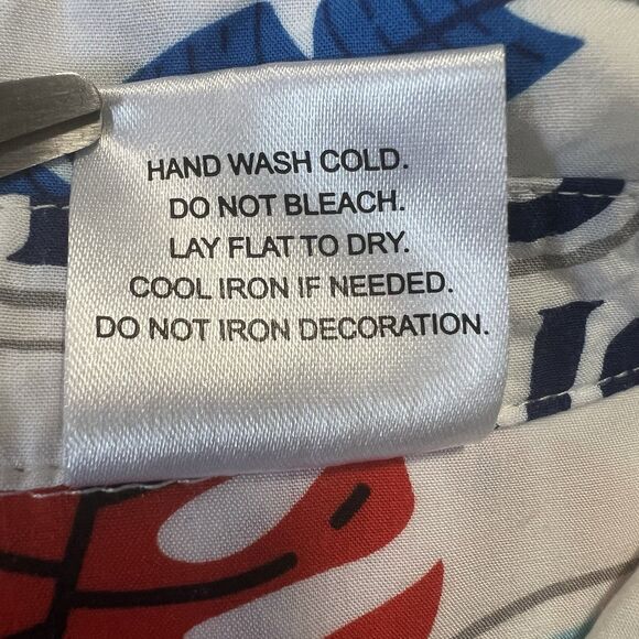 Anheuser Busch Men's Tropical Hawaiian Shirt White, Short Sleeve, Busch Light - Picture 14 of 14